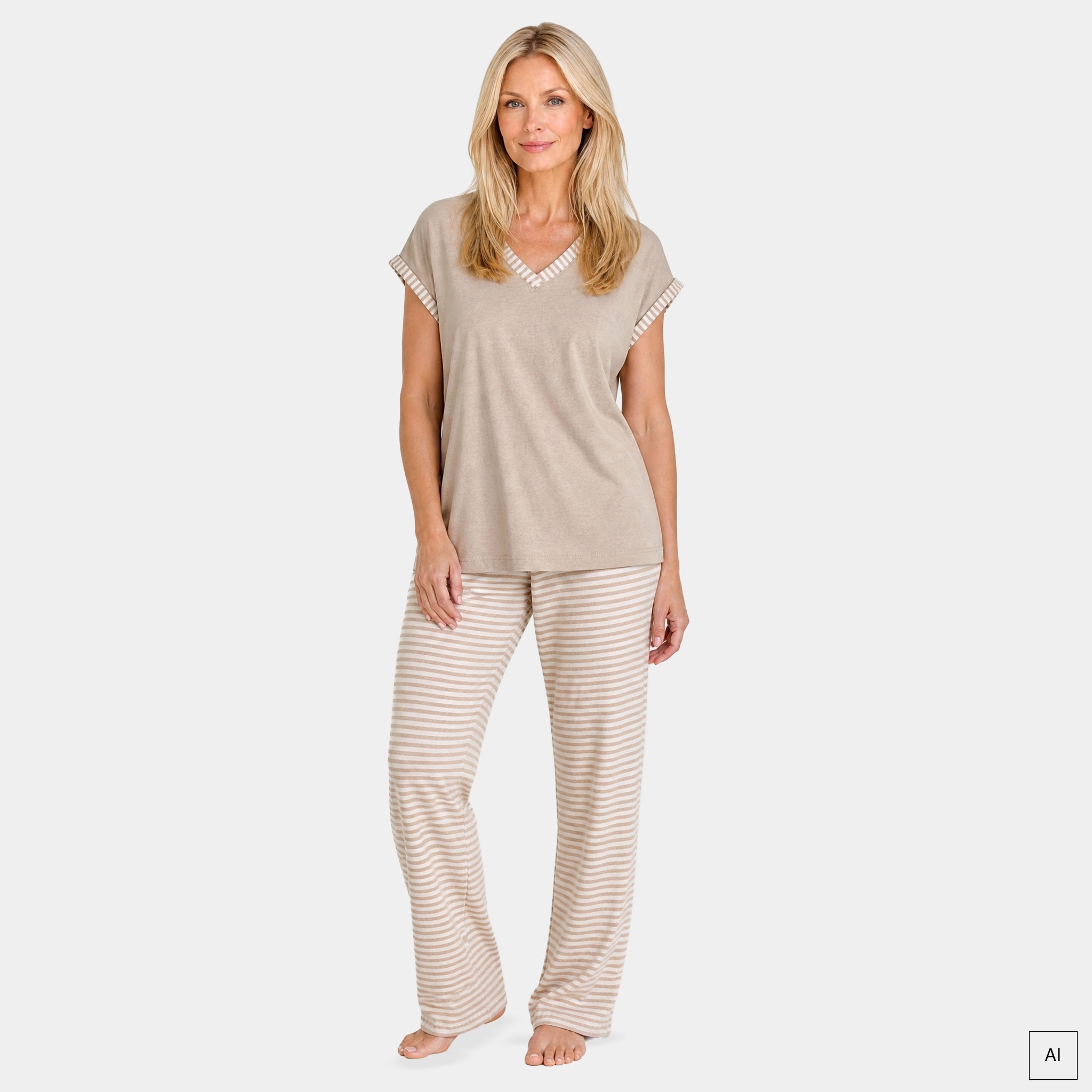 Pyjama mit überschnittenen Ärmeln